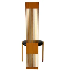 Post-Modern Slatted High Back Dining Room Chairs by Pietro Costantini, 1980s